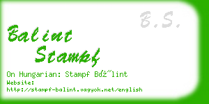 balint stampf business card